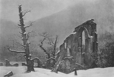 Winter Landscape with Ruins of Eldena Monastery by Caspar David Friedrich